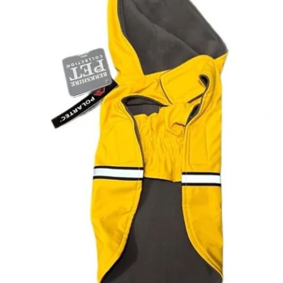 Berkshire Reflective Orange Fleece Lined Polartec Dog Rain Jacket Size M - Picture 3 of 12